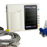 6-Channel 12-Lead ECG Machine with Touchscreen