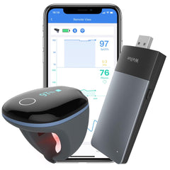 Remote Pulse Oximeter Blood Oxygen Saturation Monitor for Sleep Apnea Health Conditions with Vibration