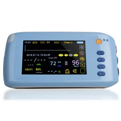 Handheld 6-Parameter Vital sign Patient Monitor ECG Pulse Rate Temperature.