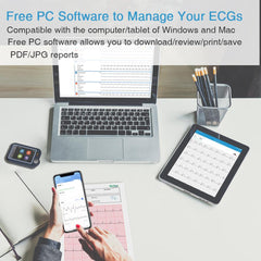 Touchscreen personal EKG/ECG monitor with free app analysis