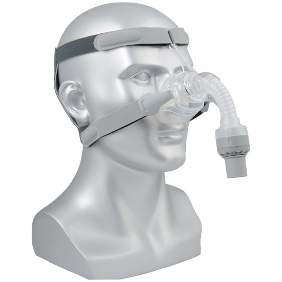 CPAP Waterless Humidification Nasal Mask With Comfortable Adjustable Headgear