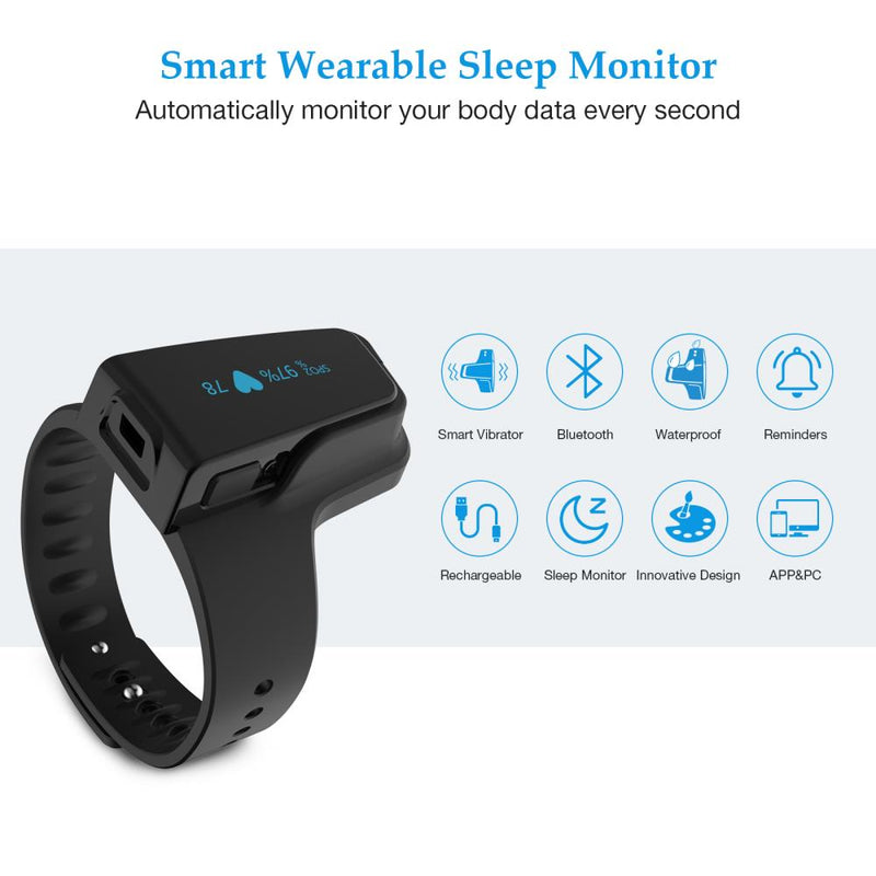 O2 Max Wrist Blood Oxygen Saturation Monitor Rechargeable Bluetooth Professional Sleep Oxygen Monitor