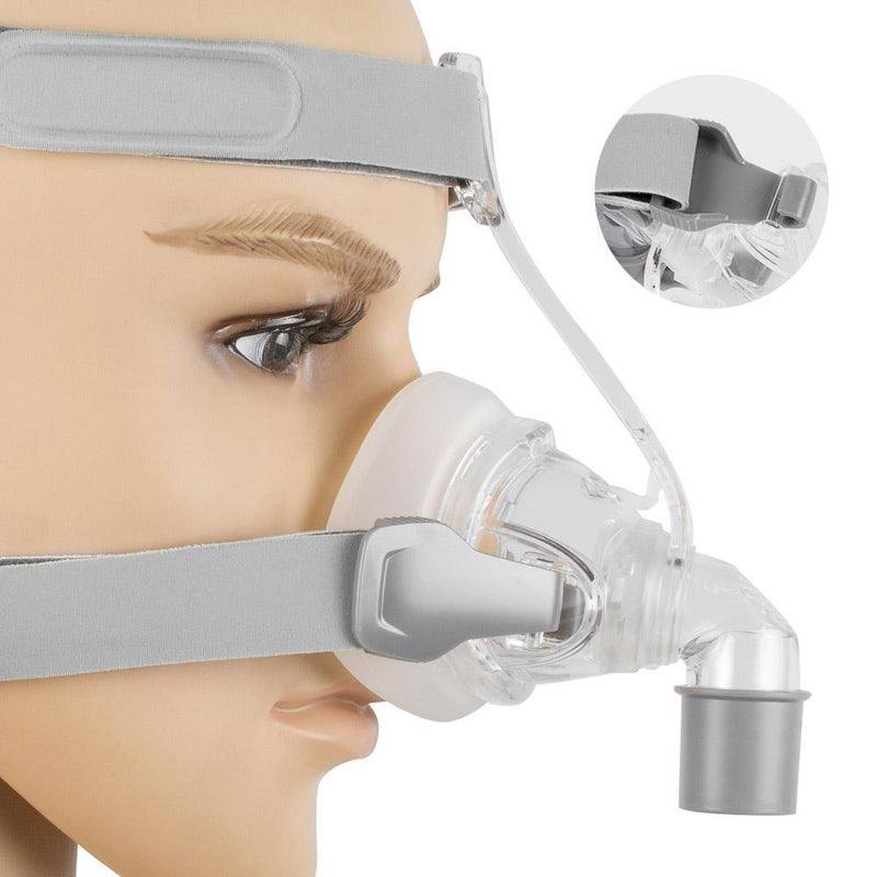 Size S Nasal Mask With Adjustable Headgear Strap Clip For Sleep Apnea Anti Snoring