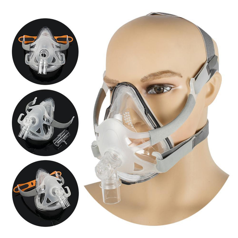 (Only For USA)Size M Full Face Mask For CPAP Machine With Adjustable Headgear Clips