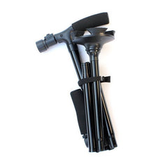 Collapsible Telescopic Cane Folding Crutch LED Lightweight Safety for The Elder Parents