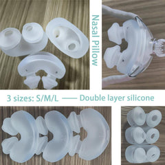 Nasal pillow set soft double silicone nose pads comfortable to wear CPAP supplies