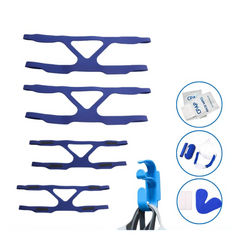 4-Piece Universal Full Face Mask Replacement Headgear, Replacement Parts Blue
