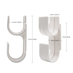 4-pack CPAP hose hooks with anti-unhook feature
