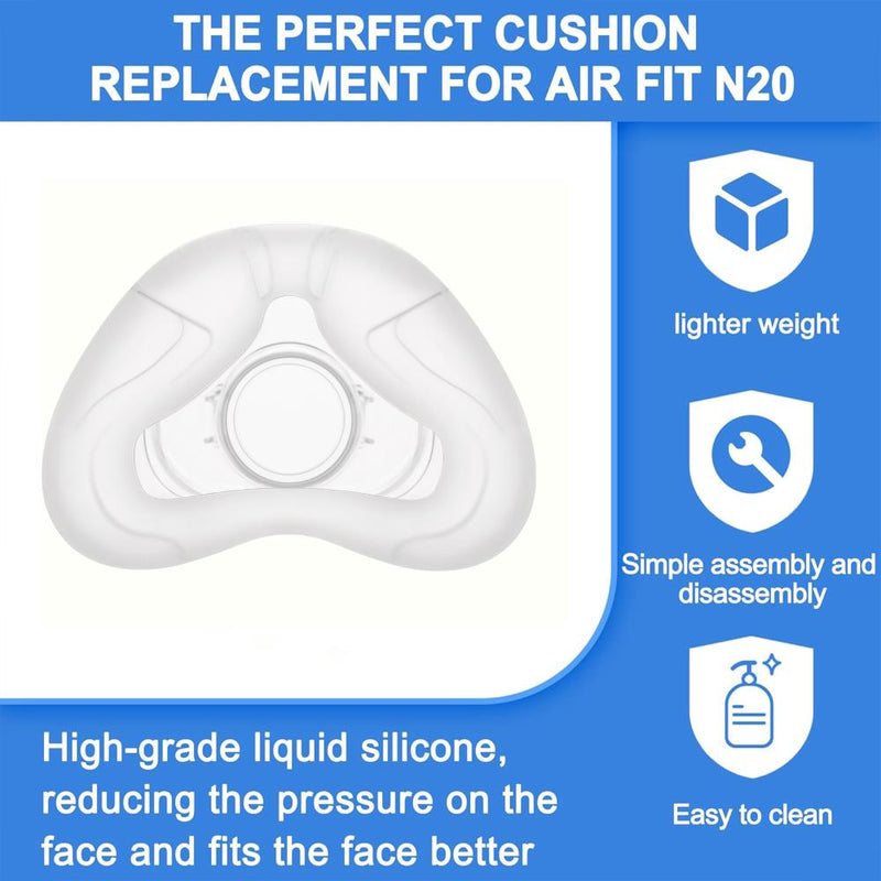 1 Pack CPAP Replacement Cushion-Large, N20 Silicone Nasal Mask
