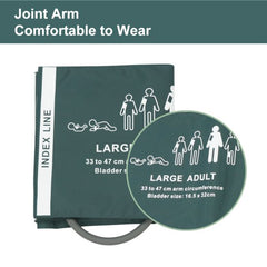 Medical Large Adult Replacement Blood Pressure NIBP Cuff Single Tube Without Connector for Patient Monitor or BP Machine, Applicable for Upper Arm Circumference 13-18.9 Inches (33-47CM)