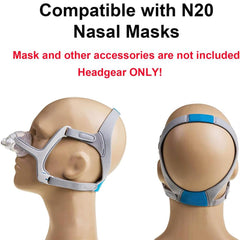 F20/N20 Headgear F20 full face mask and N20 nasal mask, CPAP replacement headgear adjustable length