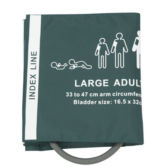 Medical Large Adult Replacement Blood Pressure NIBP Cuff Single Tube Without Connector for Patient Monitor or BP Machine, Applicable for Upper Arm Circumference 13-18.9 Inches (33-47CM)