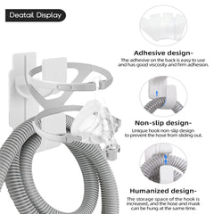 4-pack CPAP hose hooks with anti-unhook feature