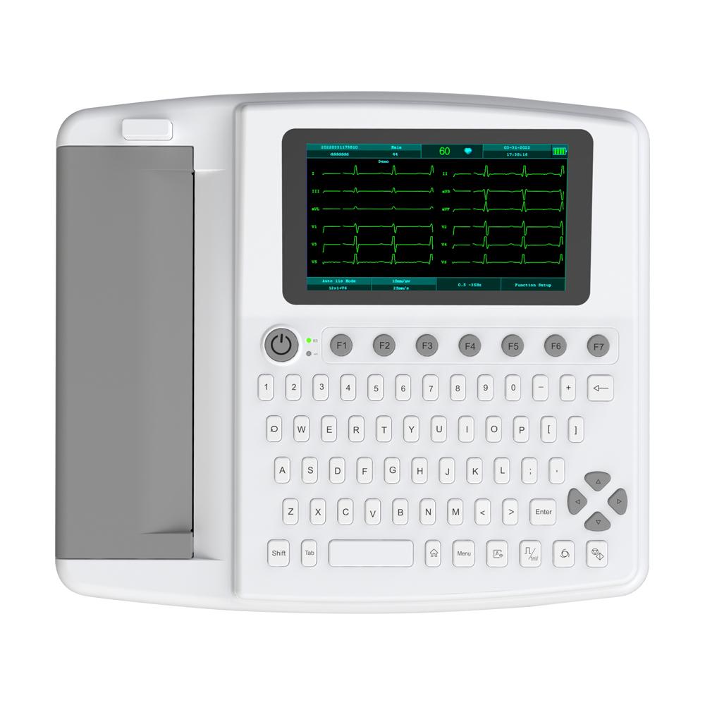 Portable 12-Lead ECG Machine with 7" Touchscreen