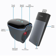 Remote Pulse Oximeter Blood Oxygen Saturation Monitor for Sleep Apnea Health Conditions with Vibration