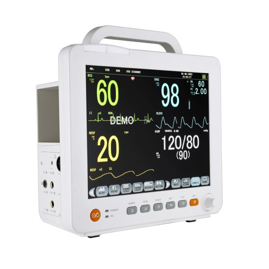 Plug In Monitor Portable Multi-parameter 12 Inch Touch Screen Modular Plug-in Patient ...
