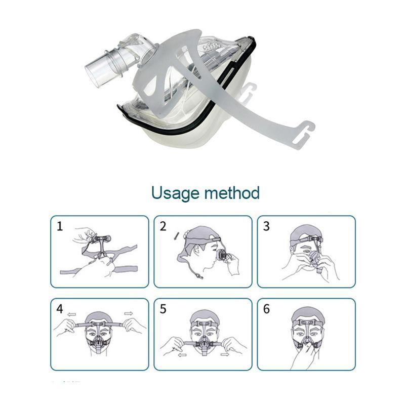 Full Face Mask For CPAP Machine With Adjustable Headgear Clips