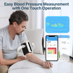 Rechargeable Blood Pressure Monitor Upper Arm with Bluetooth and EKG Free App