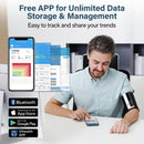 Rechargeable Blood Pressure Monitor Upper Arm with Bluetooth and EKG Free App