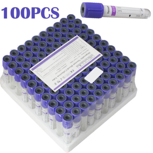 Disposable 100Pcs Blood Collection Tubes Glass Vacuum Sterile 2ml Medical Supplies