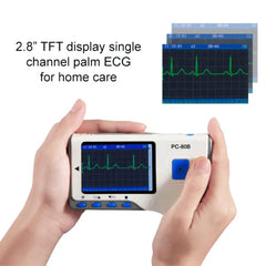 Portable EKG Monitor Handheld LCD Heart Rate Tracker with Analyzer